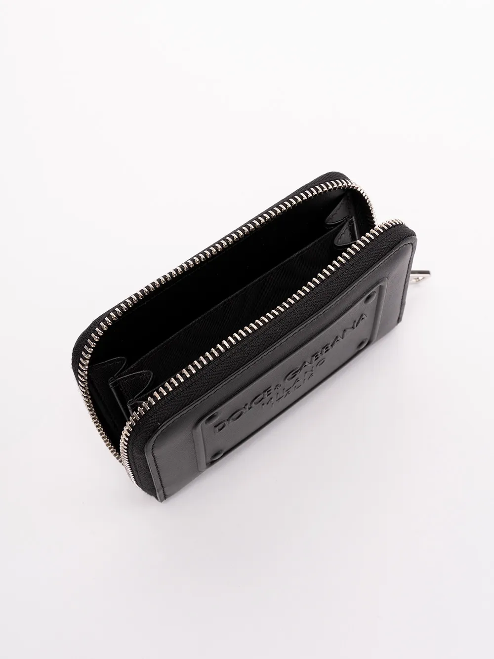 Logo-Embossed Zipped Wallet