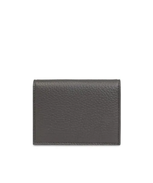 Logo Embossed Foldover Top Wallet