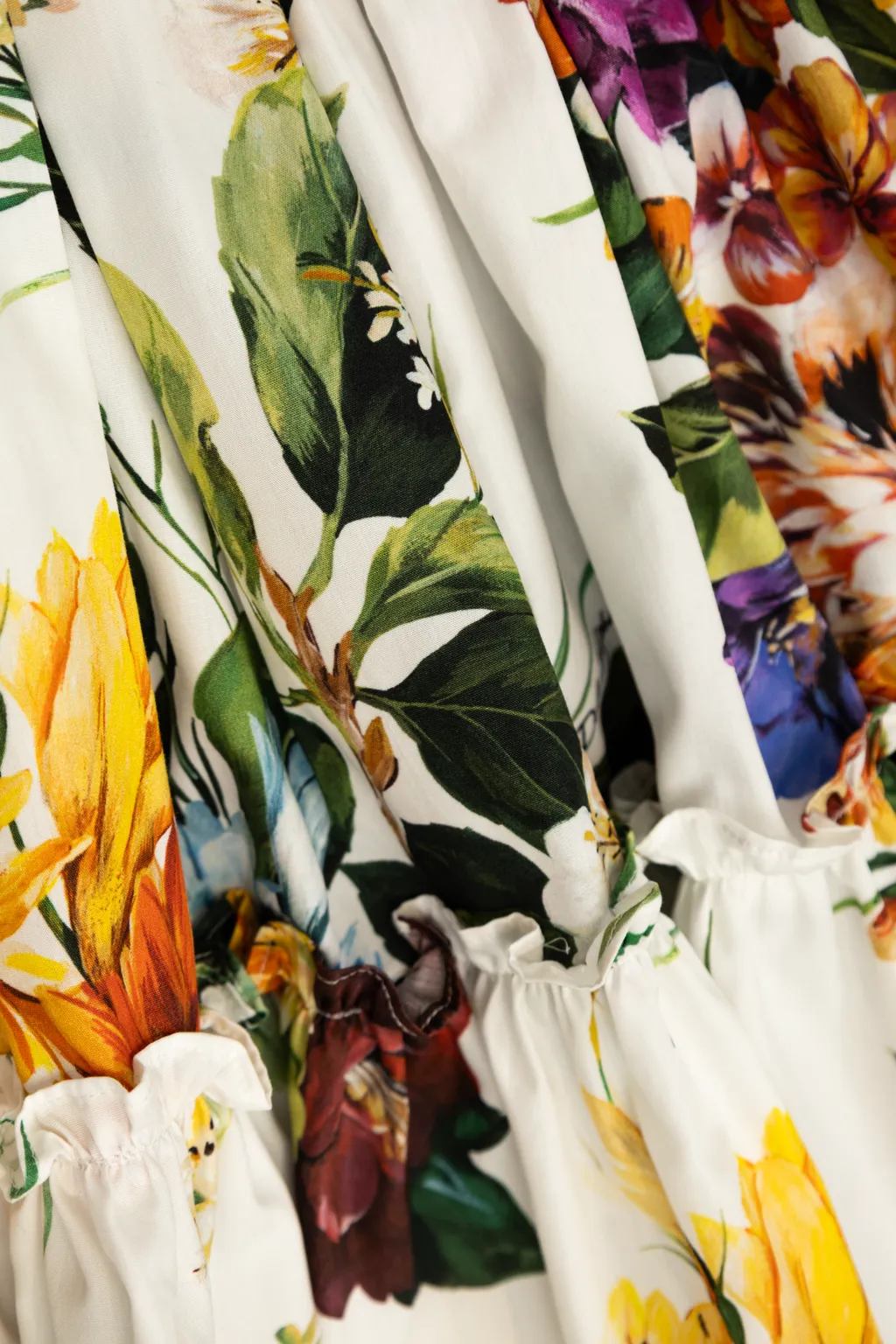 Flower-Print Poplin Skirt