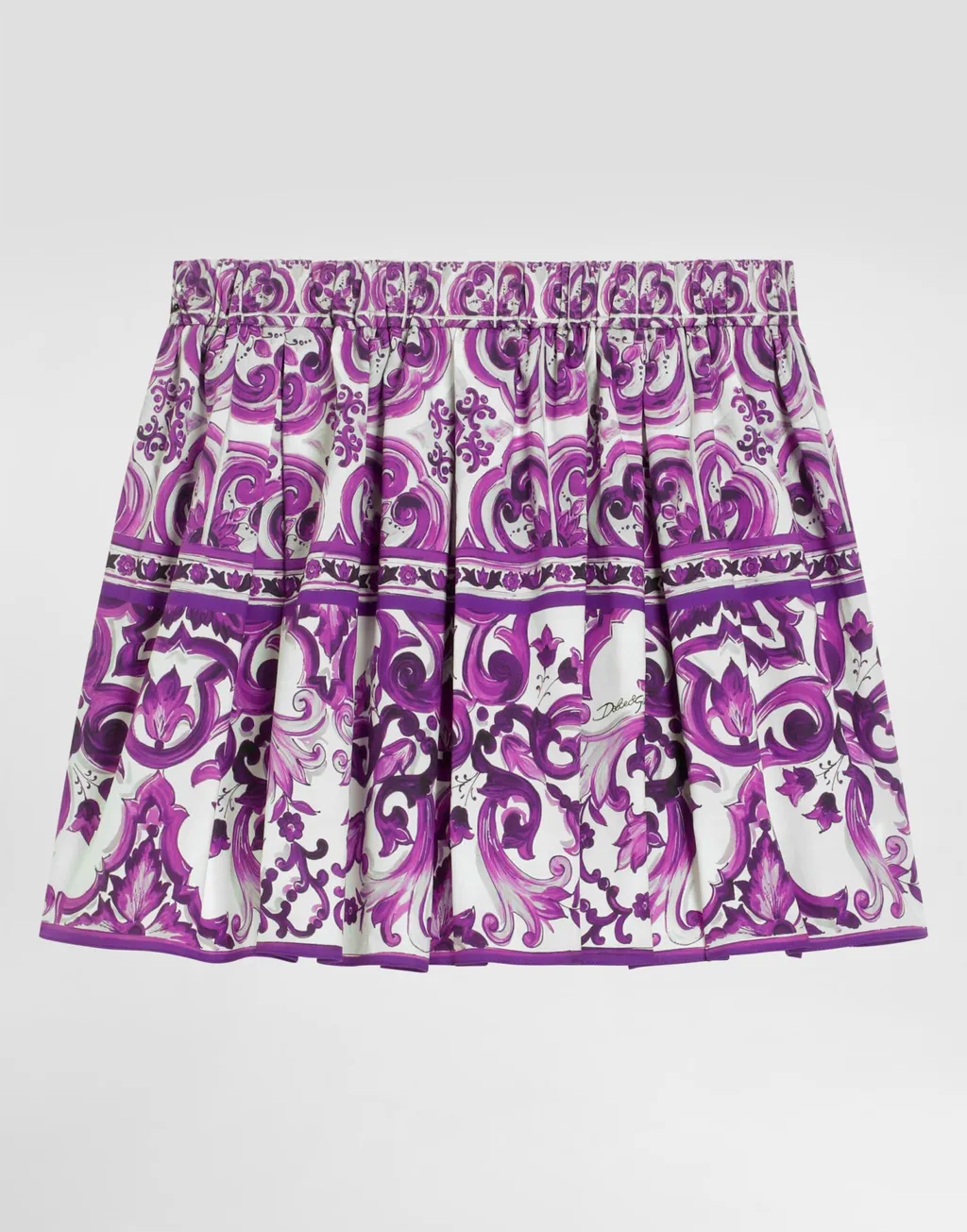 Graphic-Print Cotton Skirt