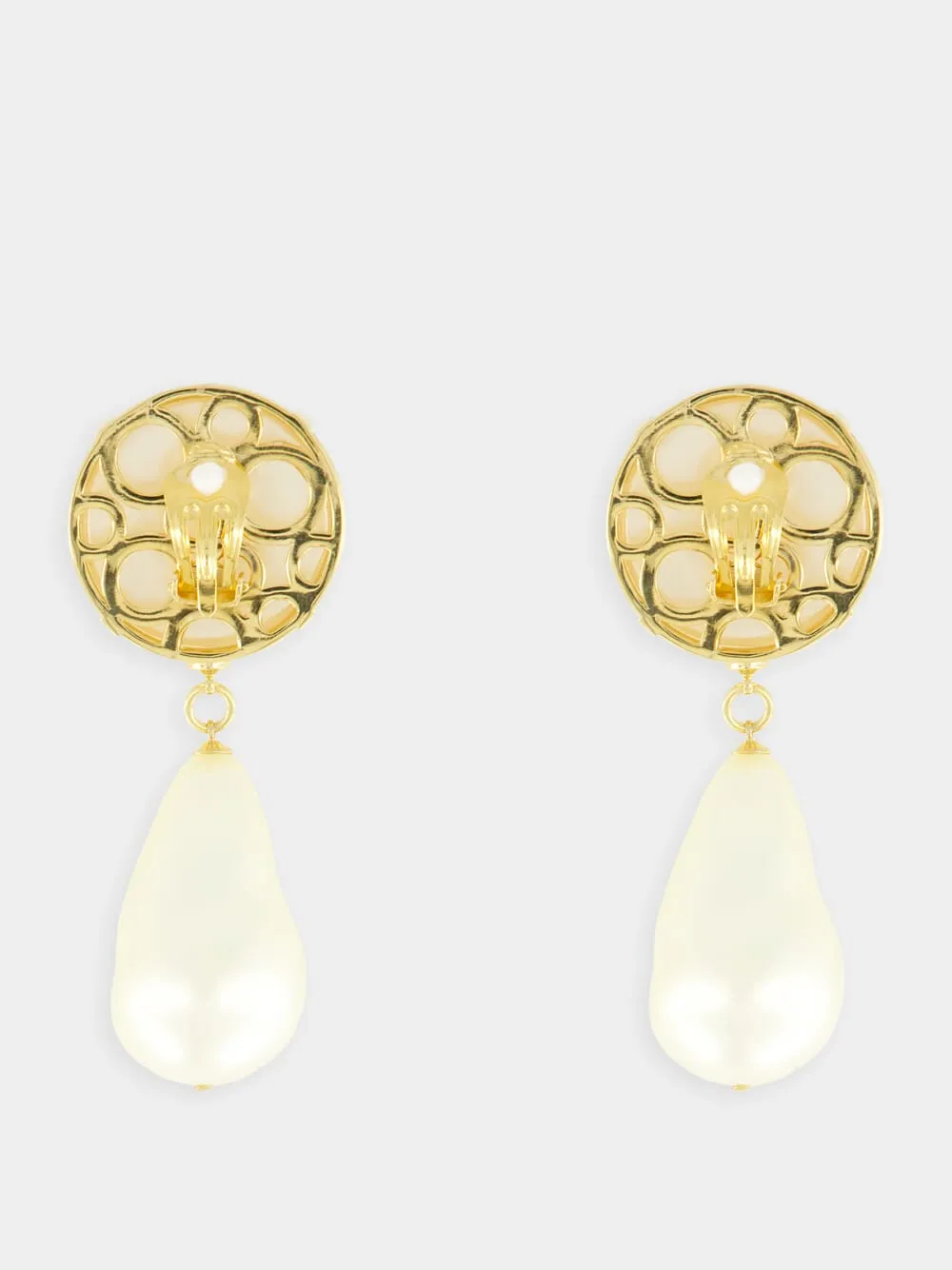 Dg Logo Pearl Earrings