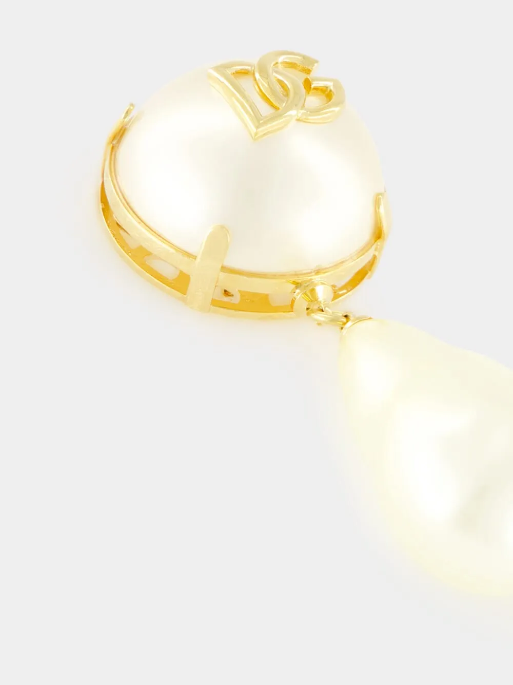 Dg Logo Pearl Earrings
