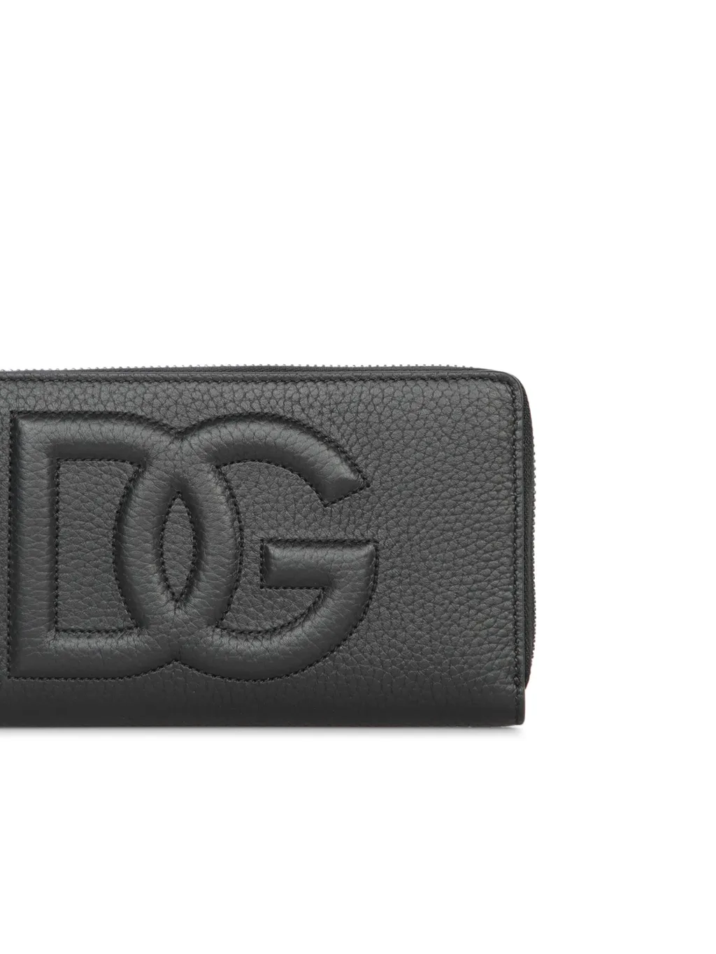 Dg Logo Embossed Zip-Around Wallet