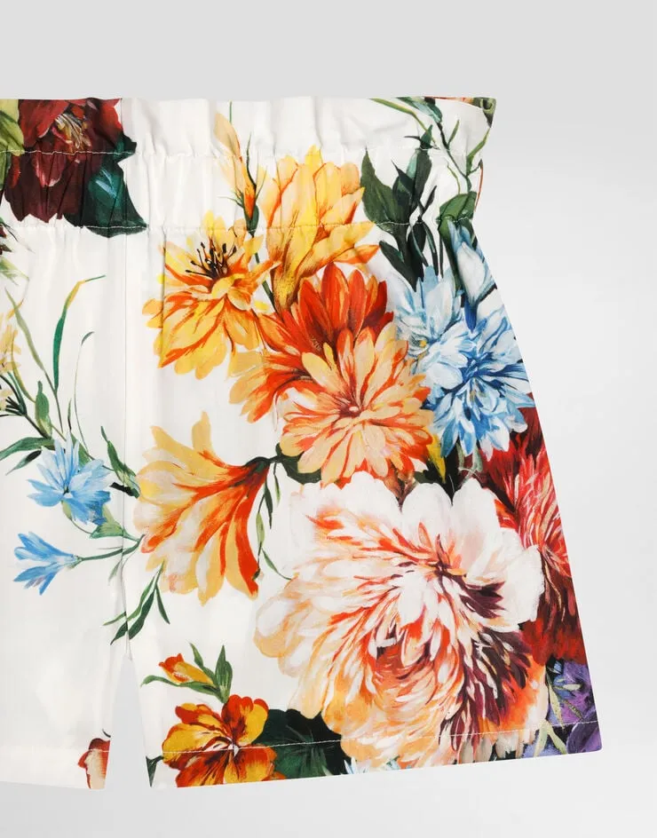 Flower-Print Poplin Set
