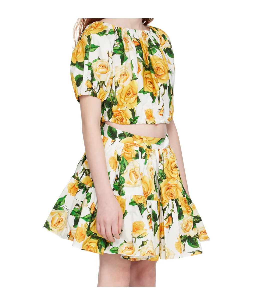 Floral Print Cropped Top