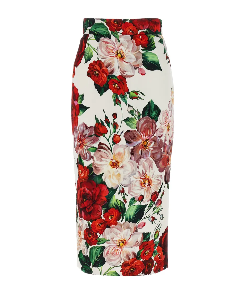 Floral Printed Midi Skirt