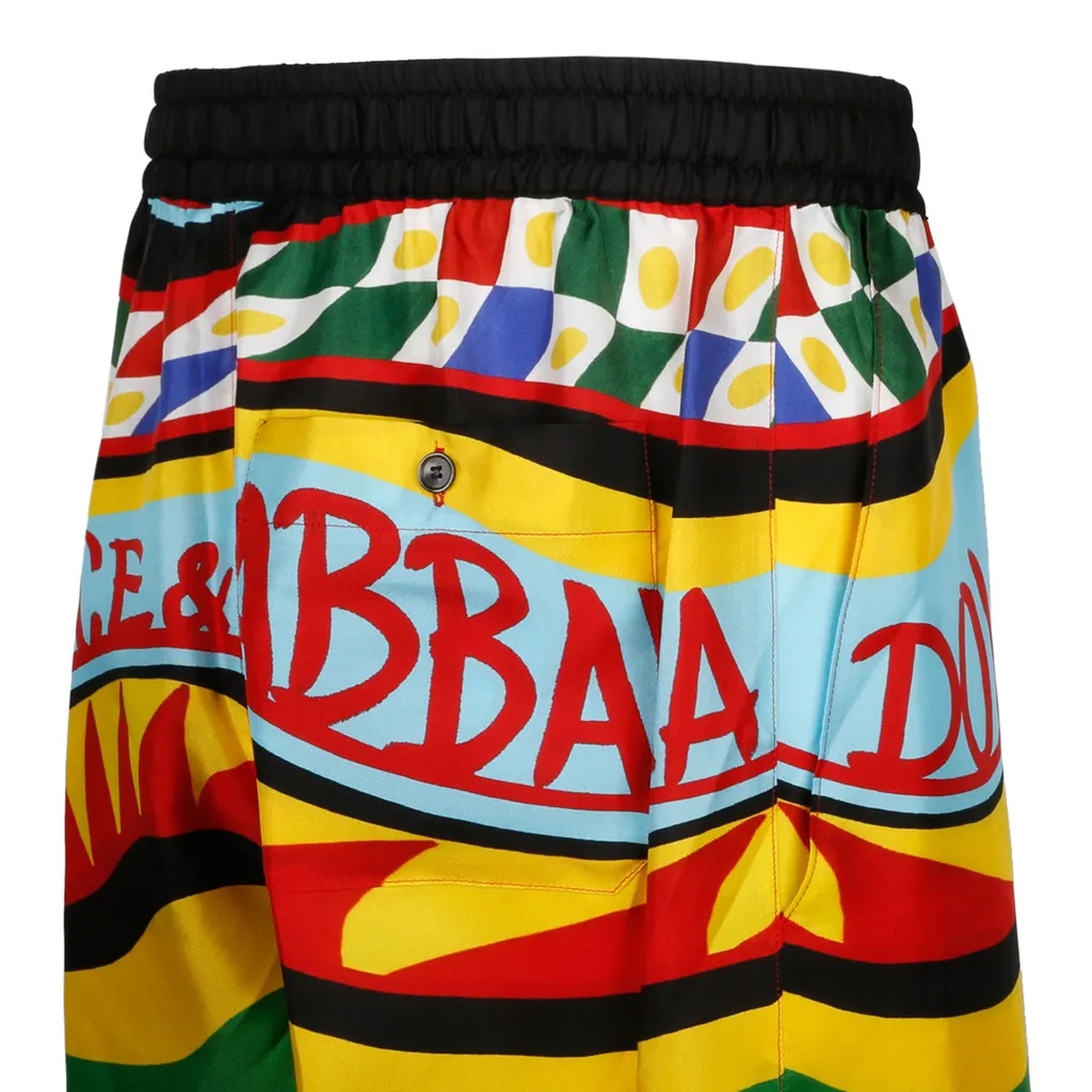 Carretto Printed Drawstring Bermuda Shorts