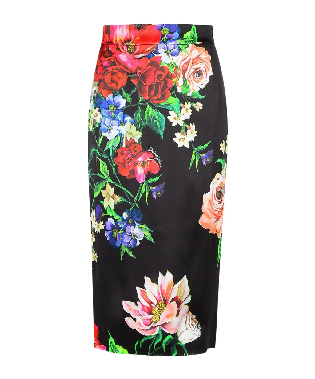 Floral Printed Midi Skirt