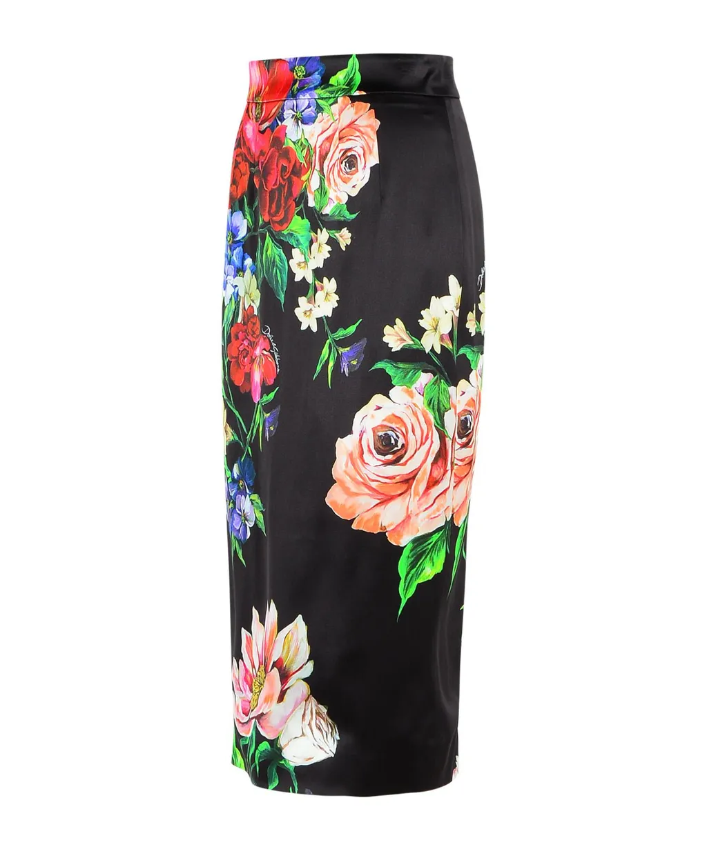 Floral Printed Midi Skirt