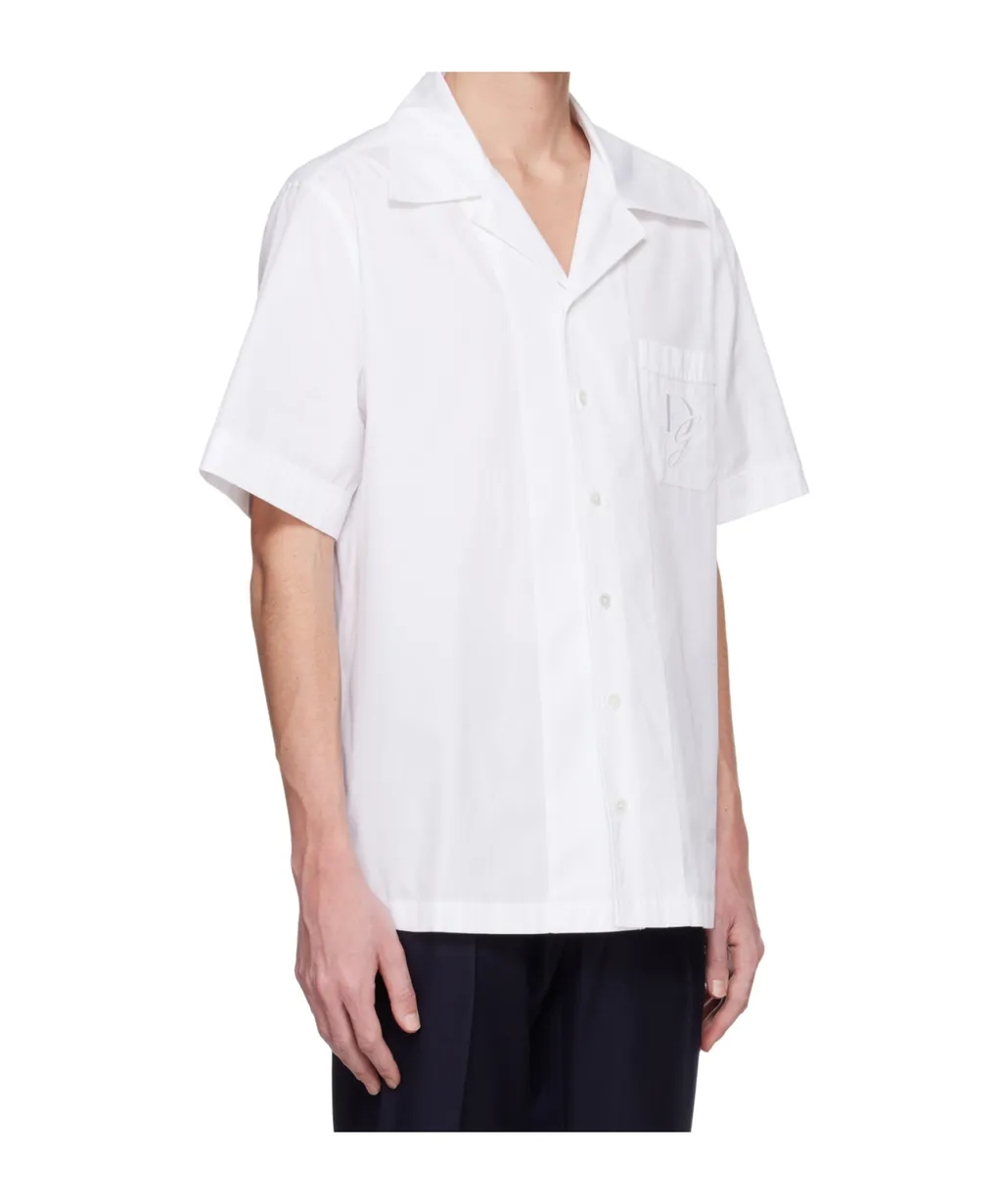 Dg Embroidered Short-Sleeved Shirt
