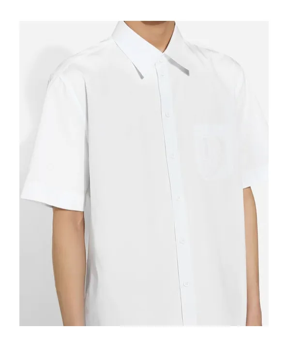 Dg Embroidered Short-Sleeved Shirt