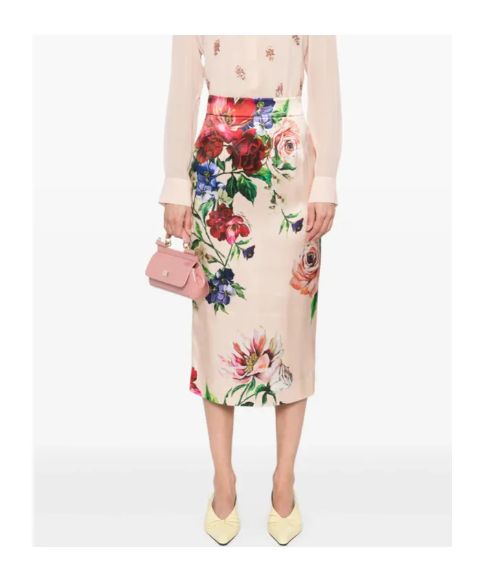 Floral Printed Midi Skirt