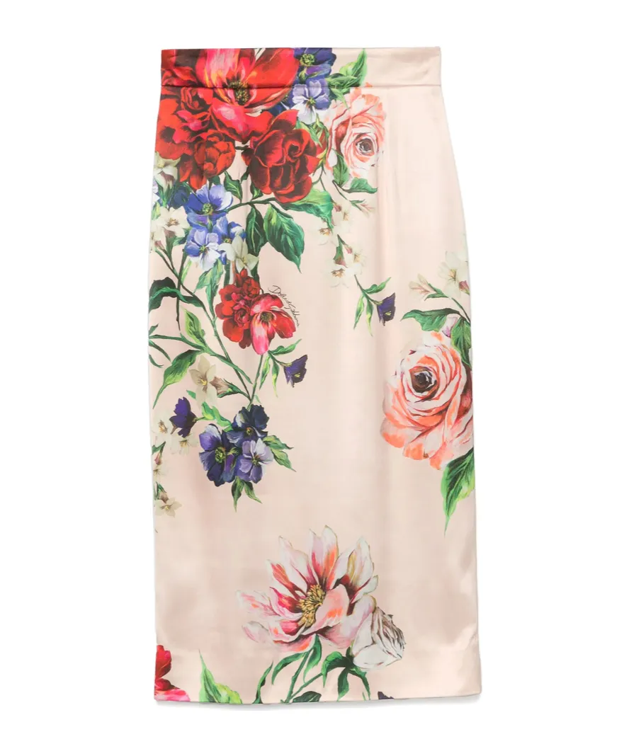 Floral Printed Midi Skirt