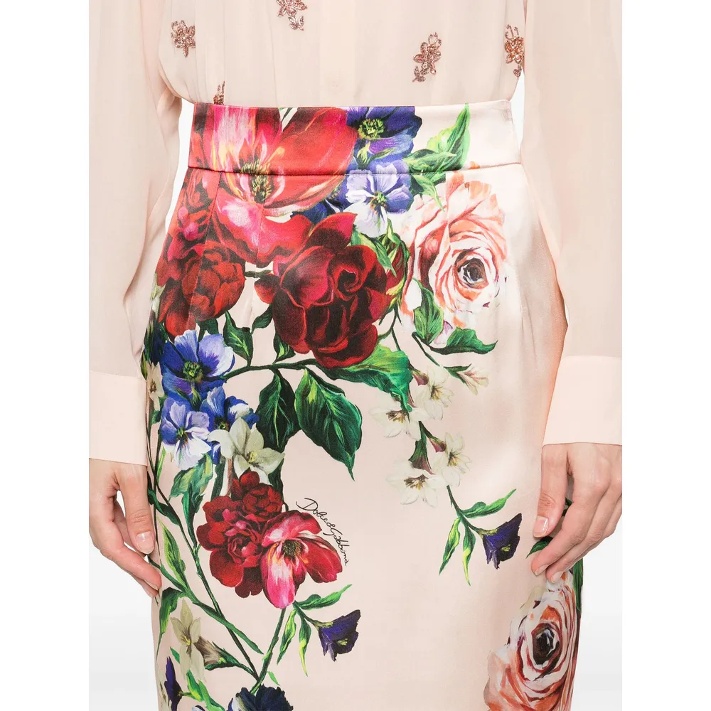Floral Printed Midi Skirt