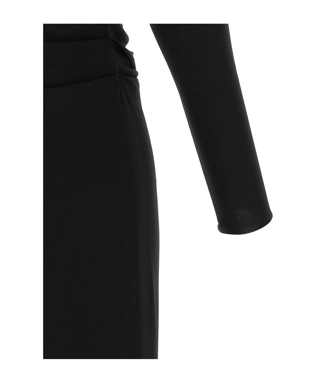 V-Neck Draped Dress