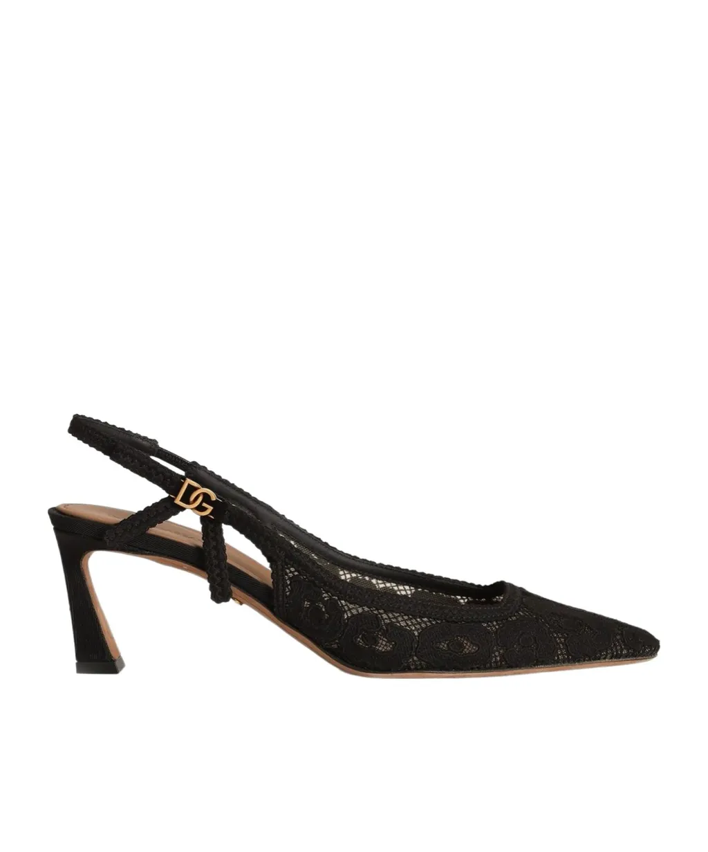 Lace Slingback Pumps