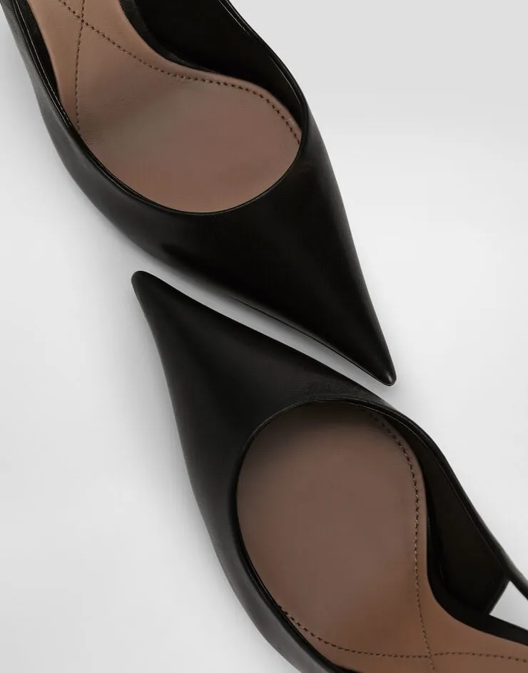 Leather Slingback Pumps