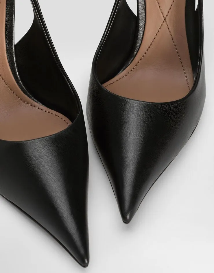 Leather Slingback Pumps