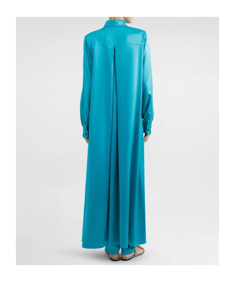 Satined Shirt Dress