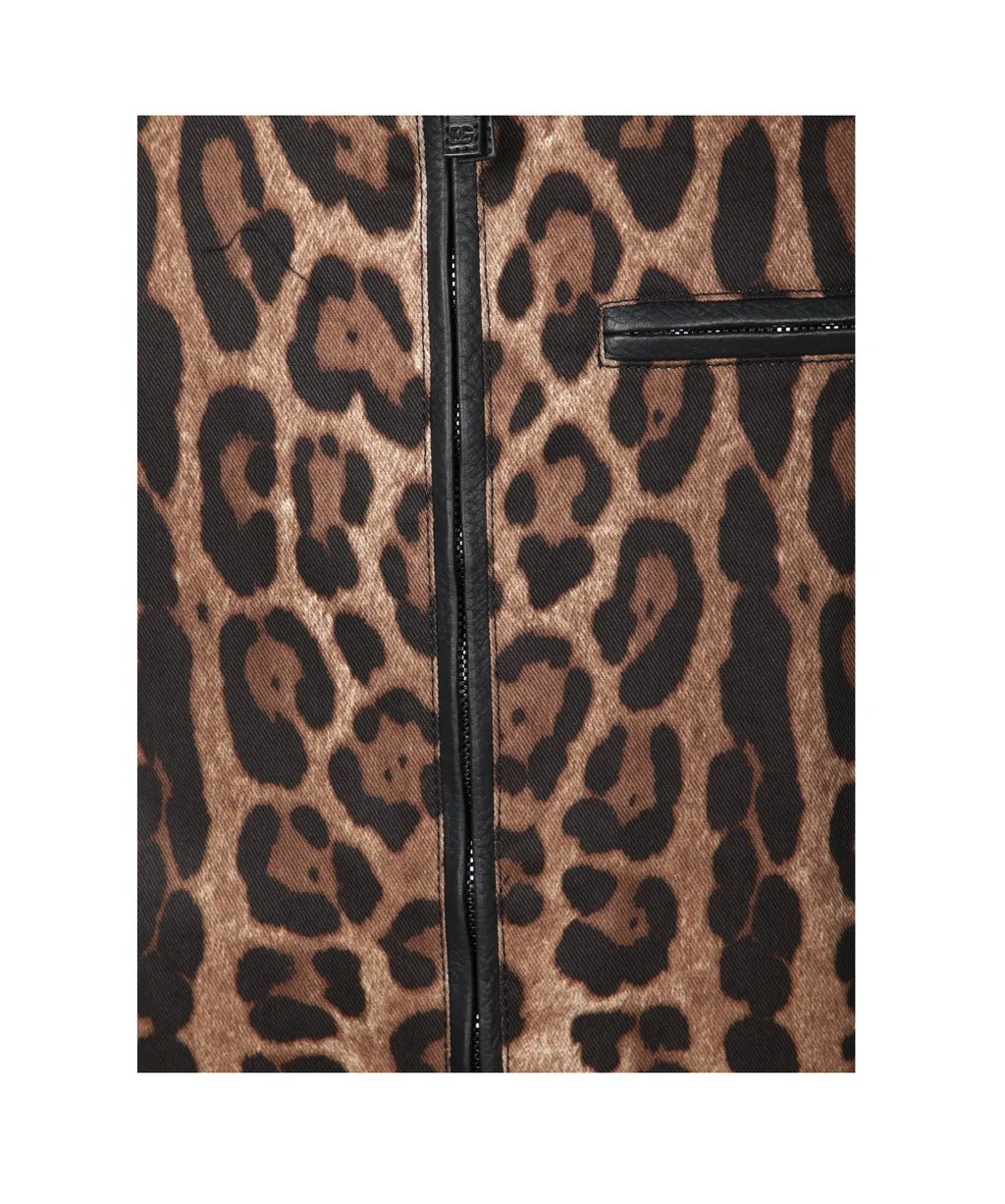 Leopard-Print Bomber Jacket