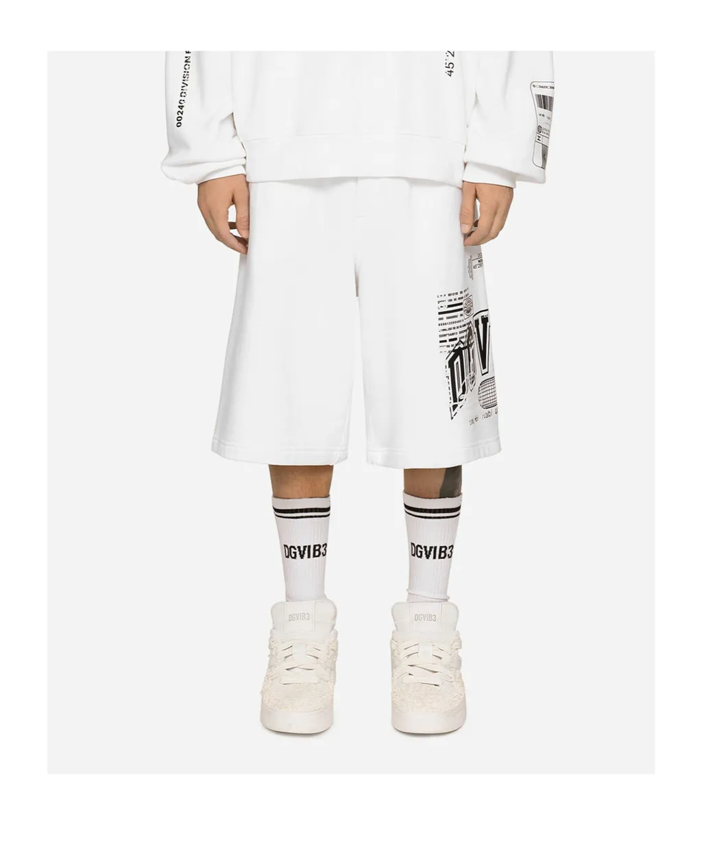 Logo-Print Cotton Track Shorts