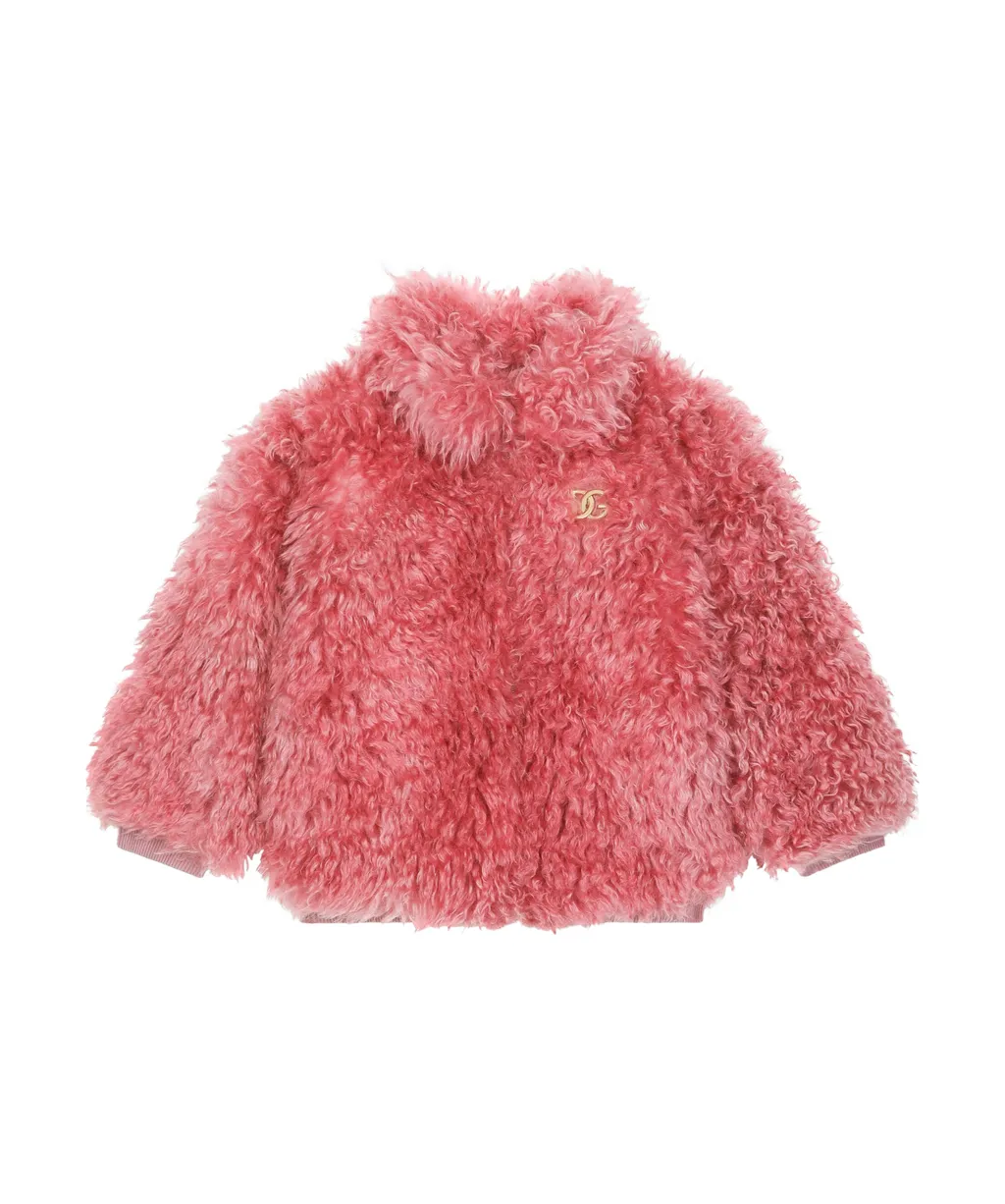 Dg-Logo Faux-Fur Coat