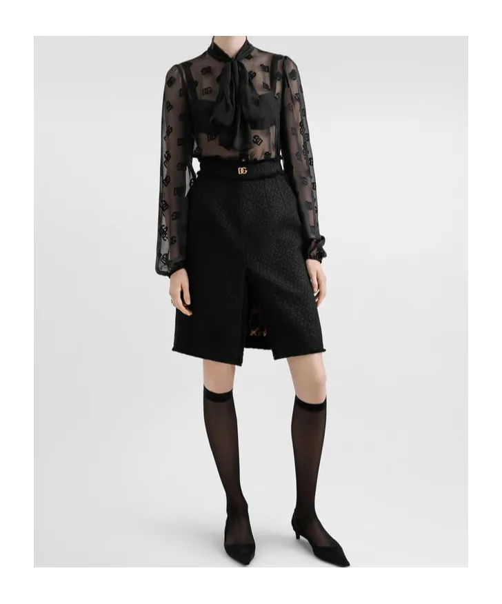 Tweed Midi Skirt