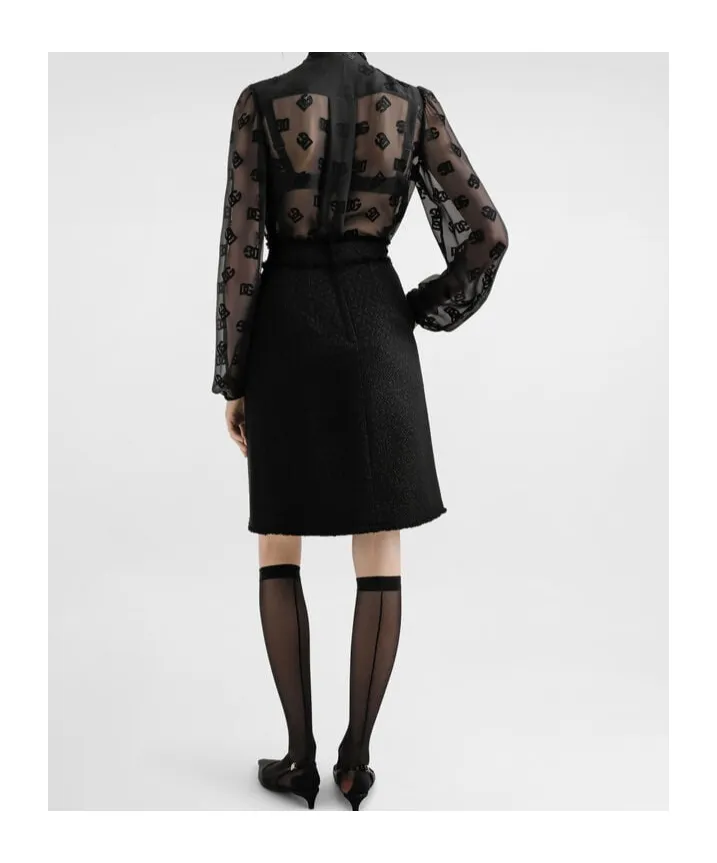 Tweed Midi Skirt