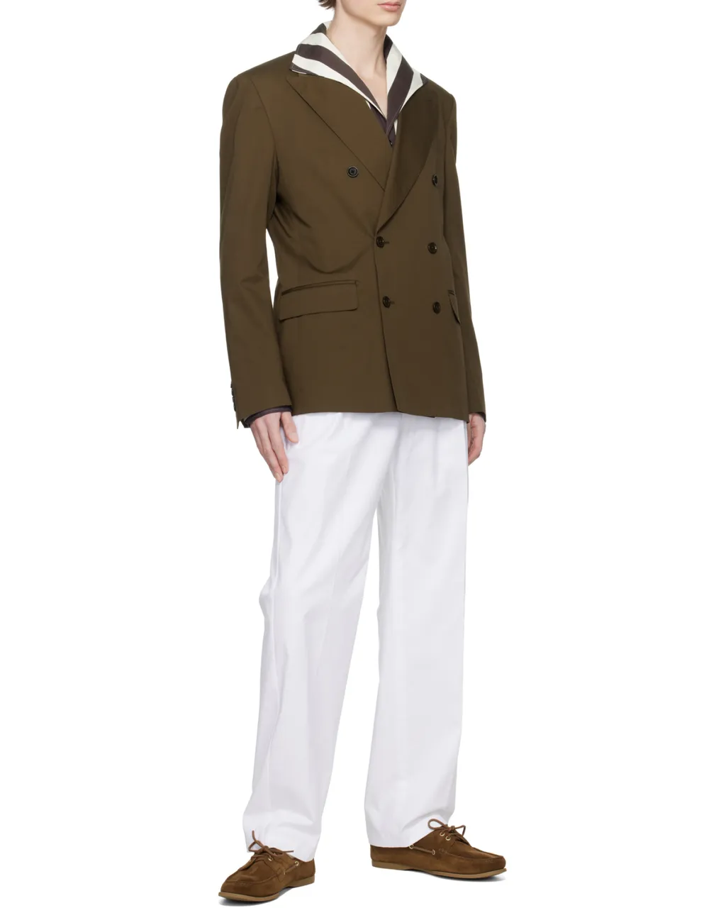 Double-Breasted Technical Gabardine Blazer