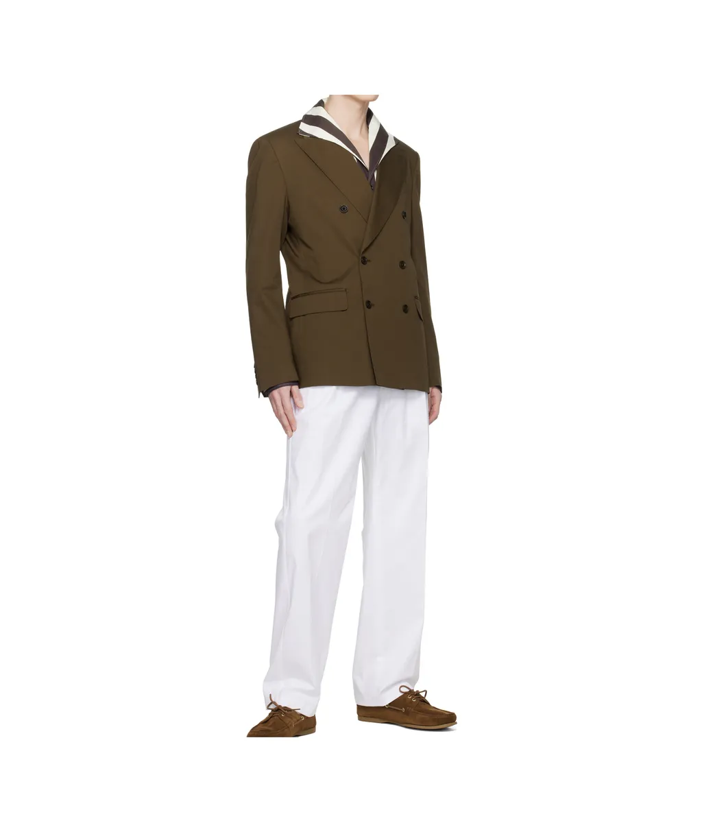Double-Breasted Technical Gabardine Blazer