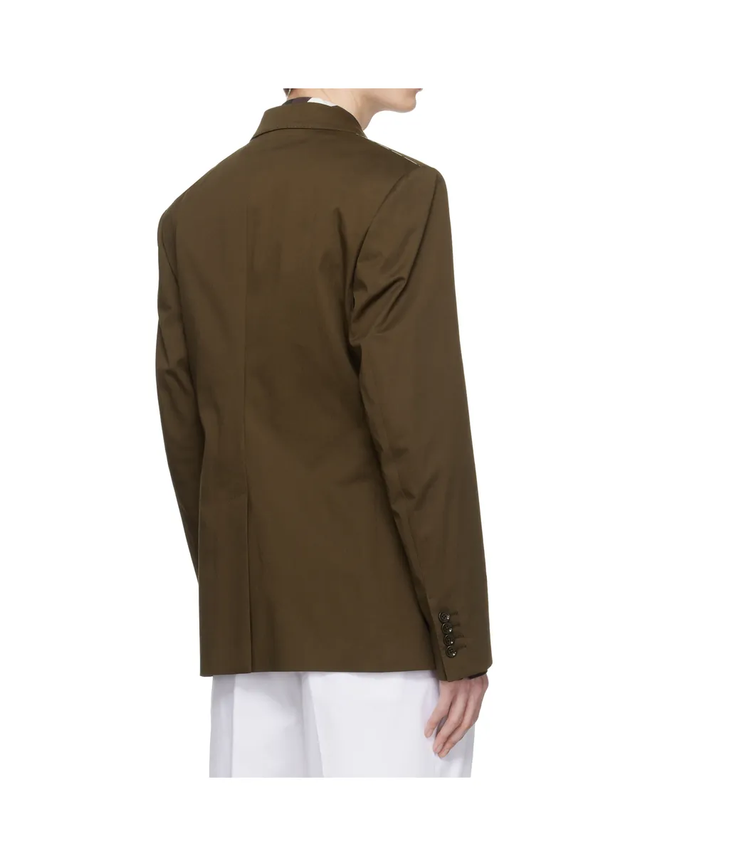 Double-Breasted Technical Gabardine Blazer