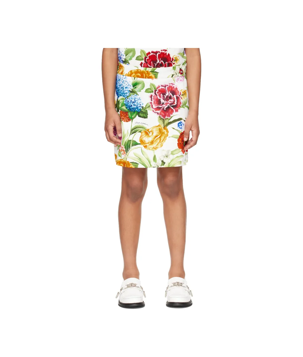 Floral-Print Skirt