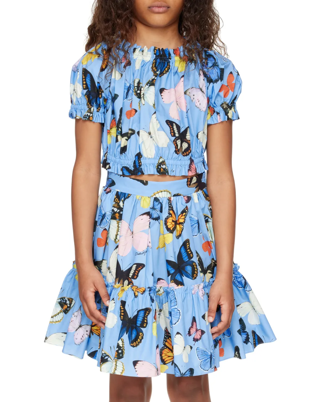Butterfly Printed Poplin Top