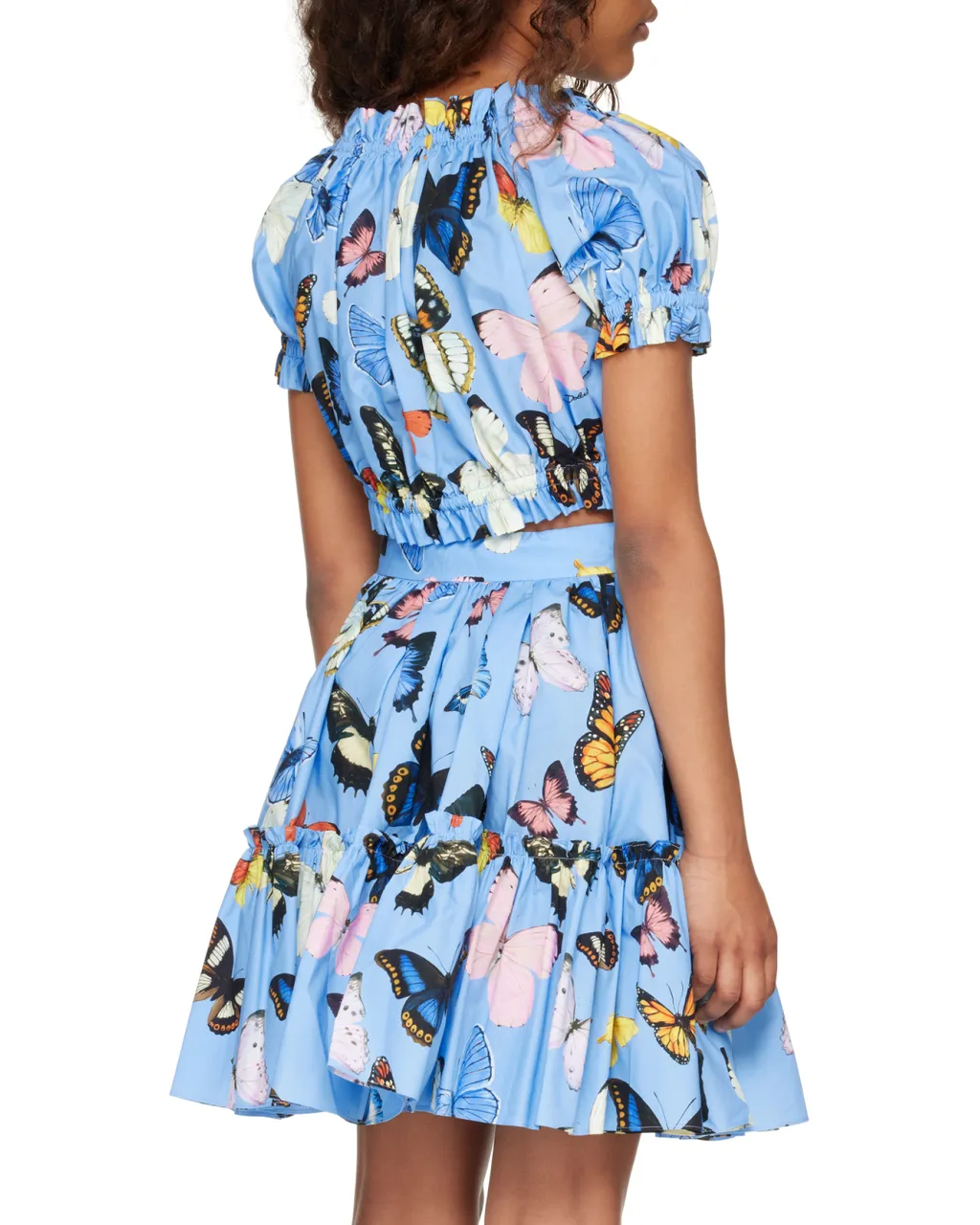 Butterfly Printed Poplin Top