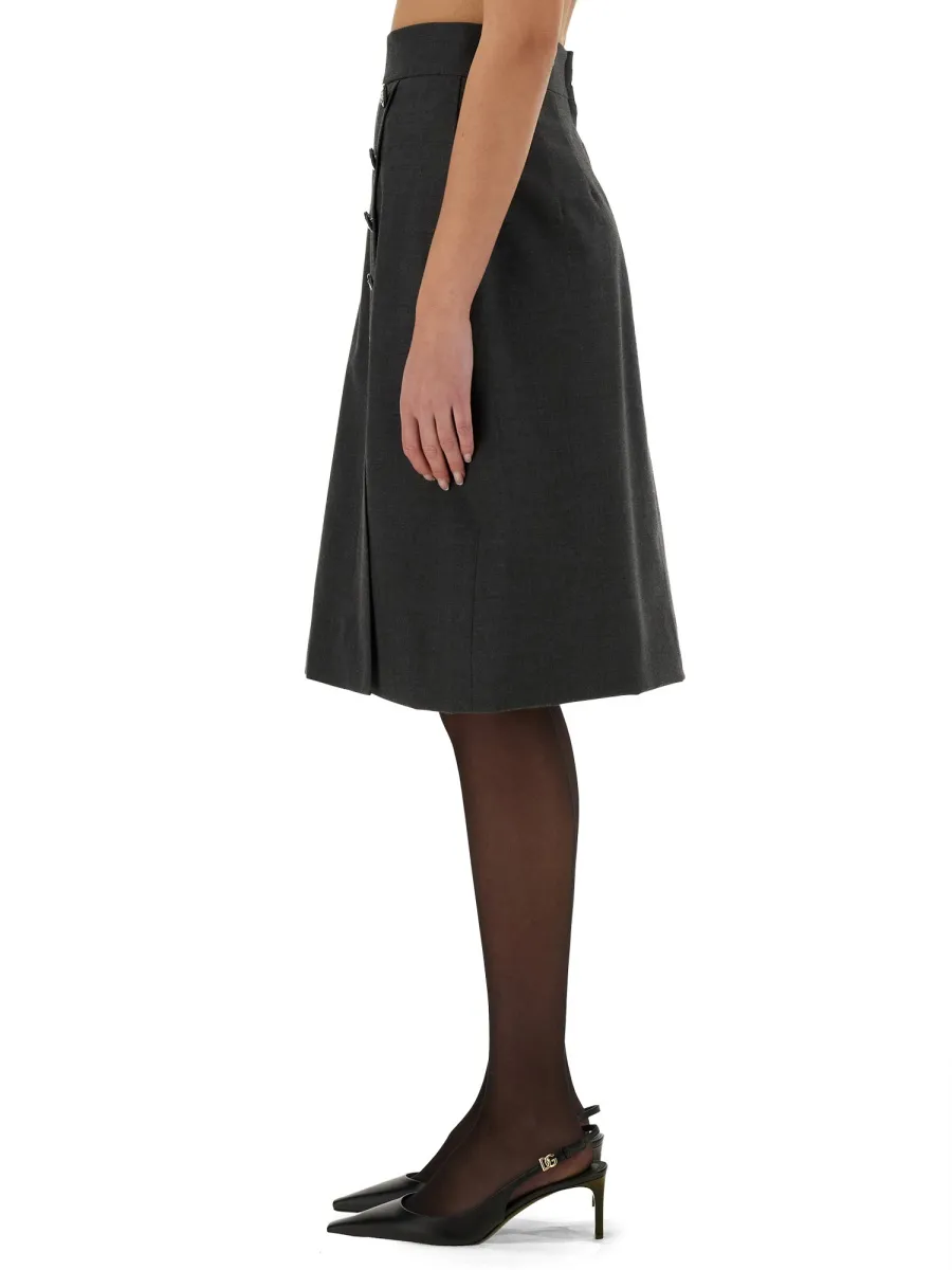 A-Line Midi Skirt