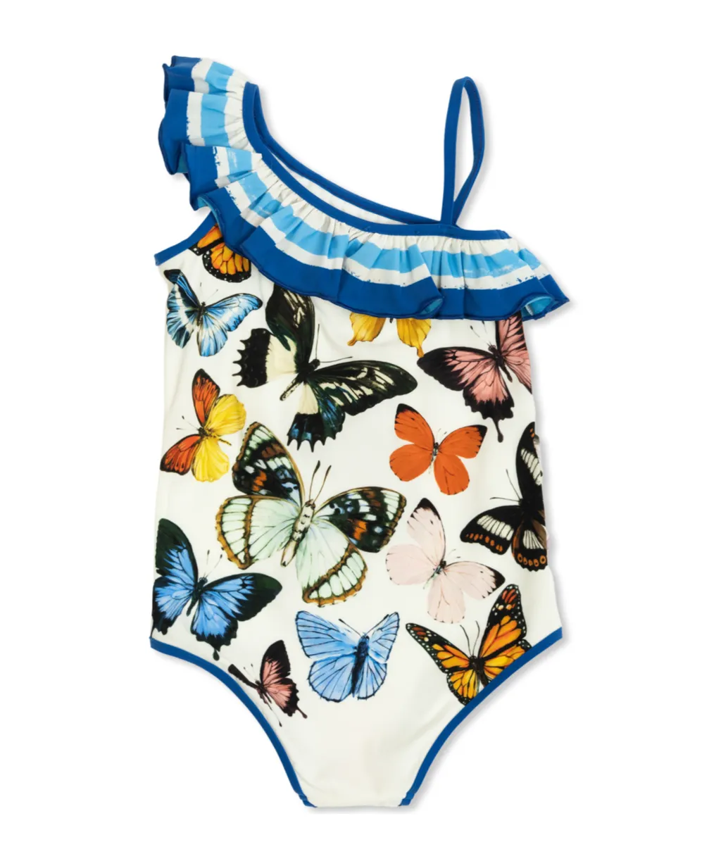 Butterfly Printed One-Piece Swimsuit