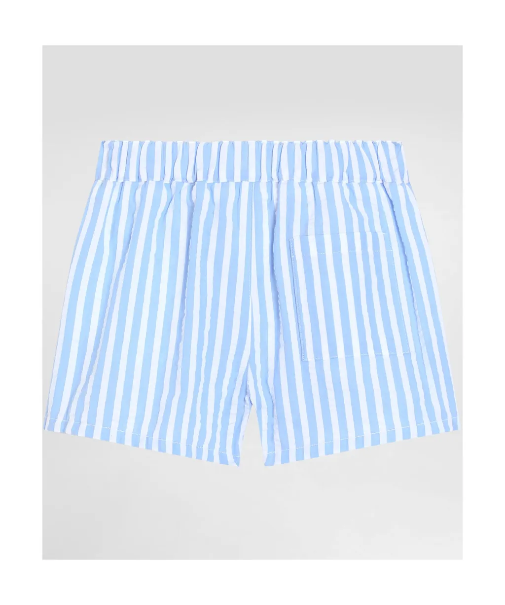 Dg Logo Striped Seersucker Shorts