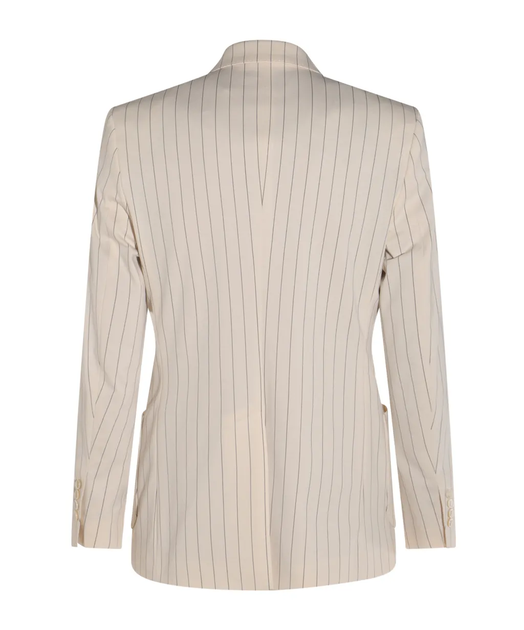 Striped Double Breasted Blazer
