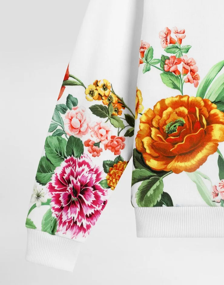 Floral-Print Hoodie