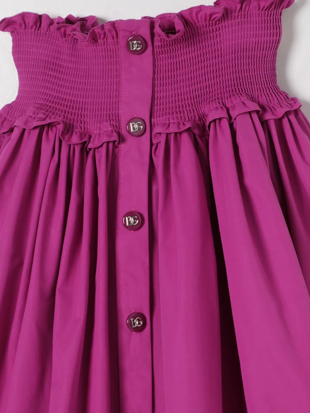 Embellished Button Poplin Skirt