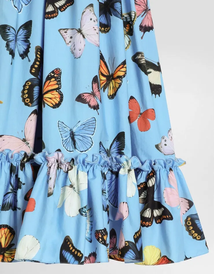 Butterfly-Print Dress