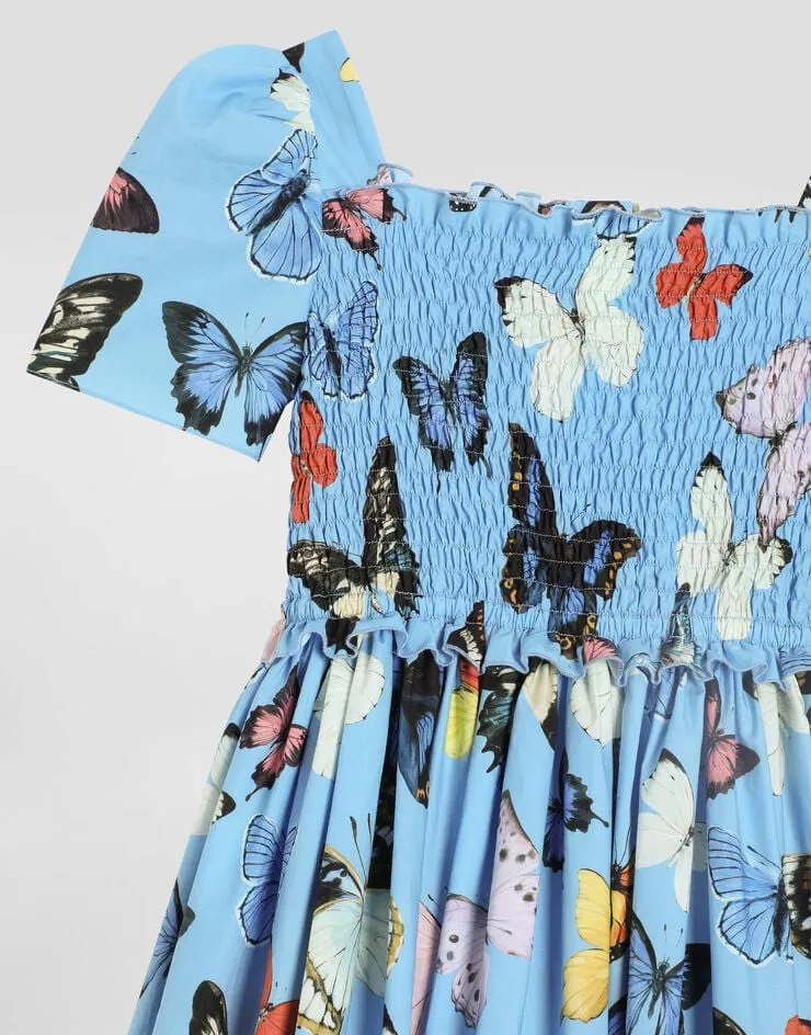 Butterfly-Print Dress
