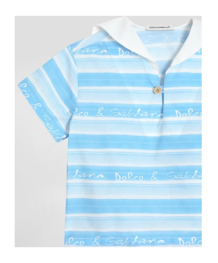 Striped-Print Poplin Shirt