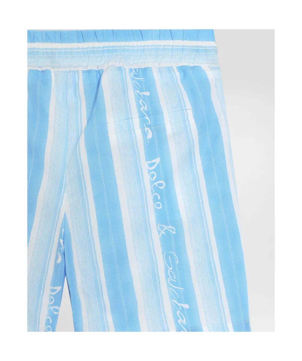 Stripe-Print Poplin Shorts