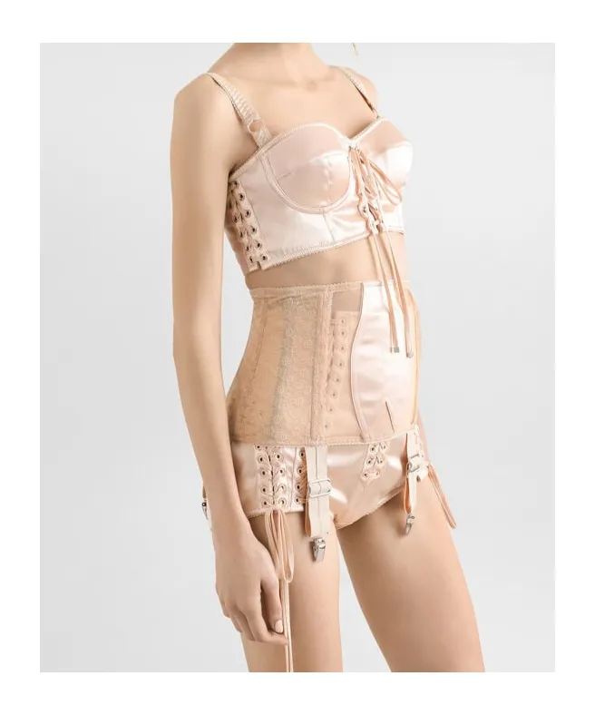 Lace-Up Satin Corset
