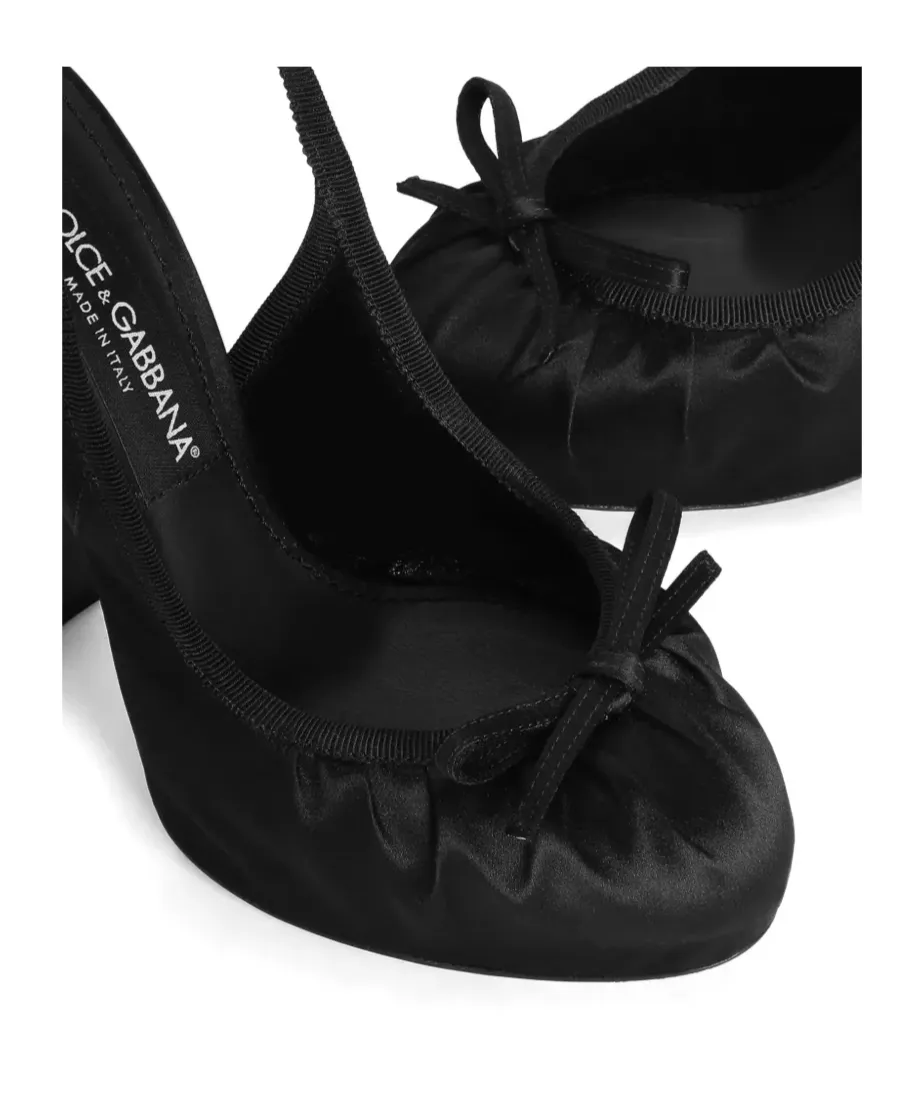 Bow Detailed Satin Pumps
