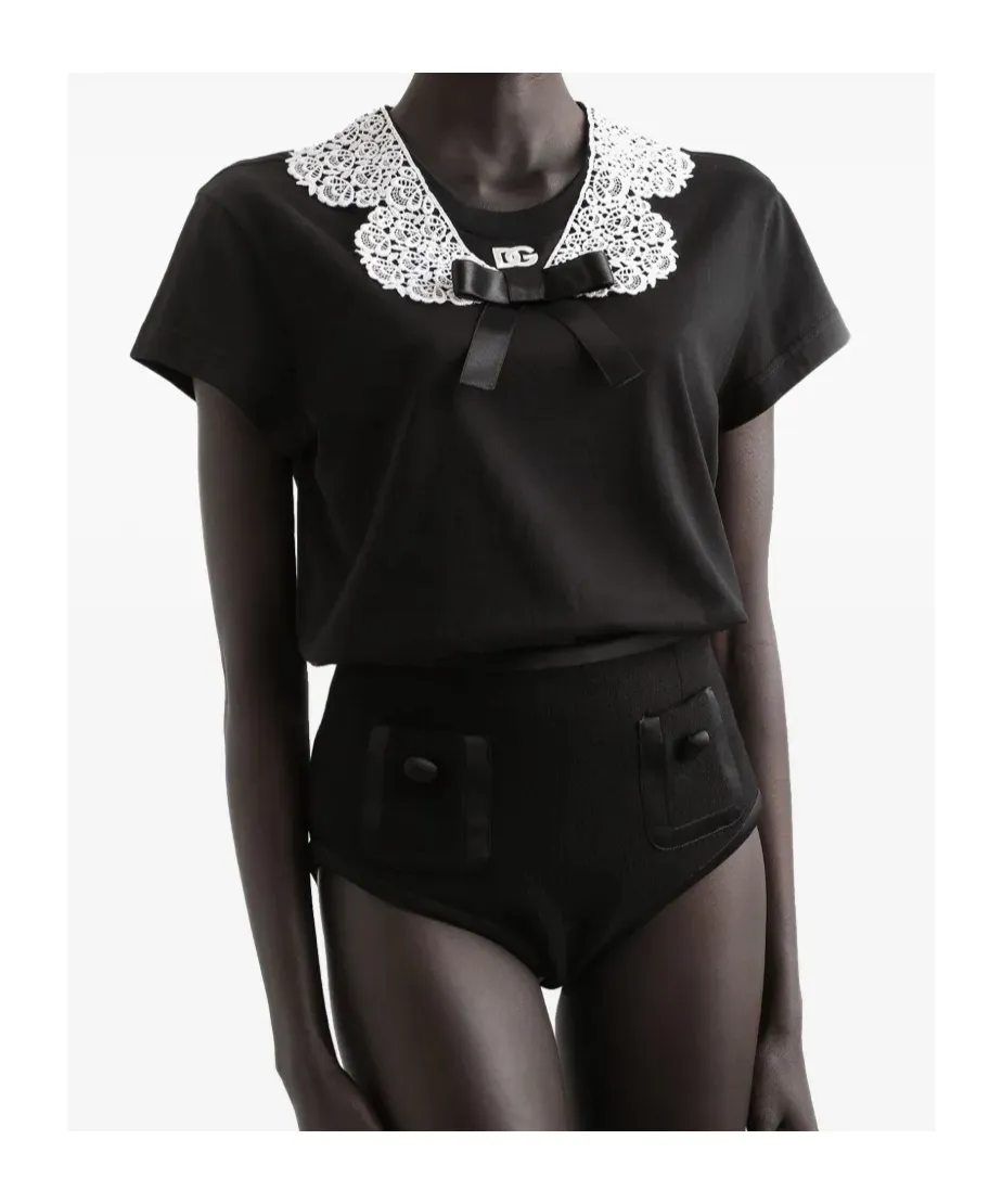 Bow Detailed Jersey T-Shirt