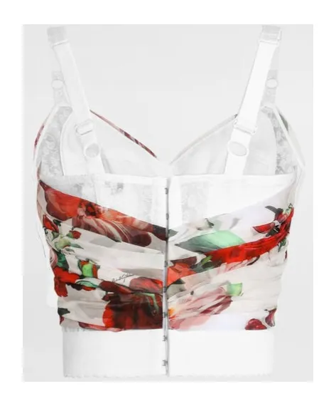 Rose Printed Corset Top