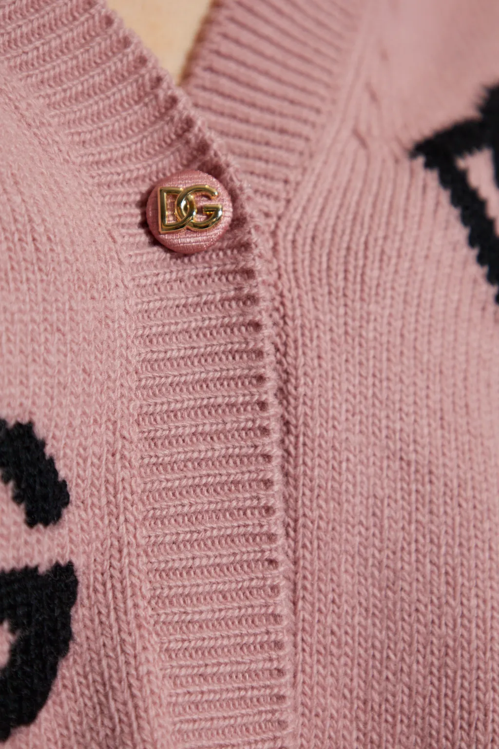 Dg Logo Monogram Knit Cardigan
