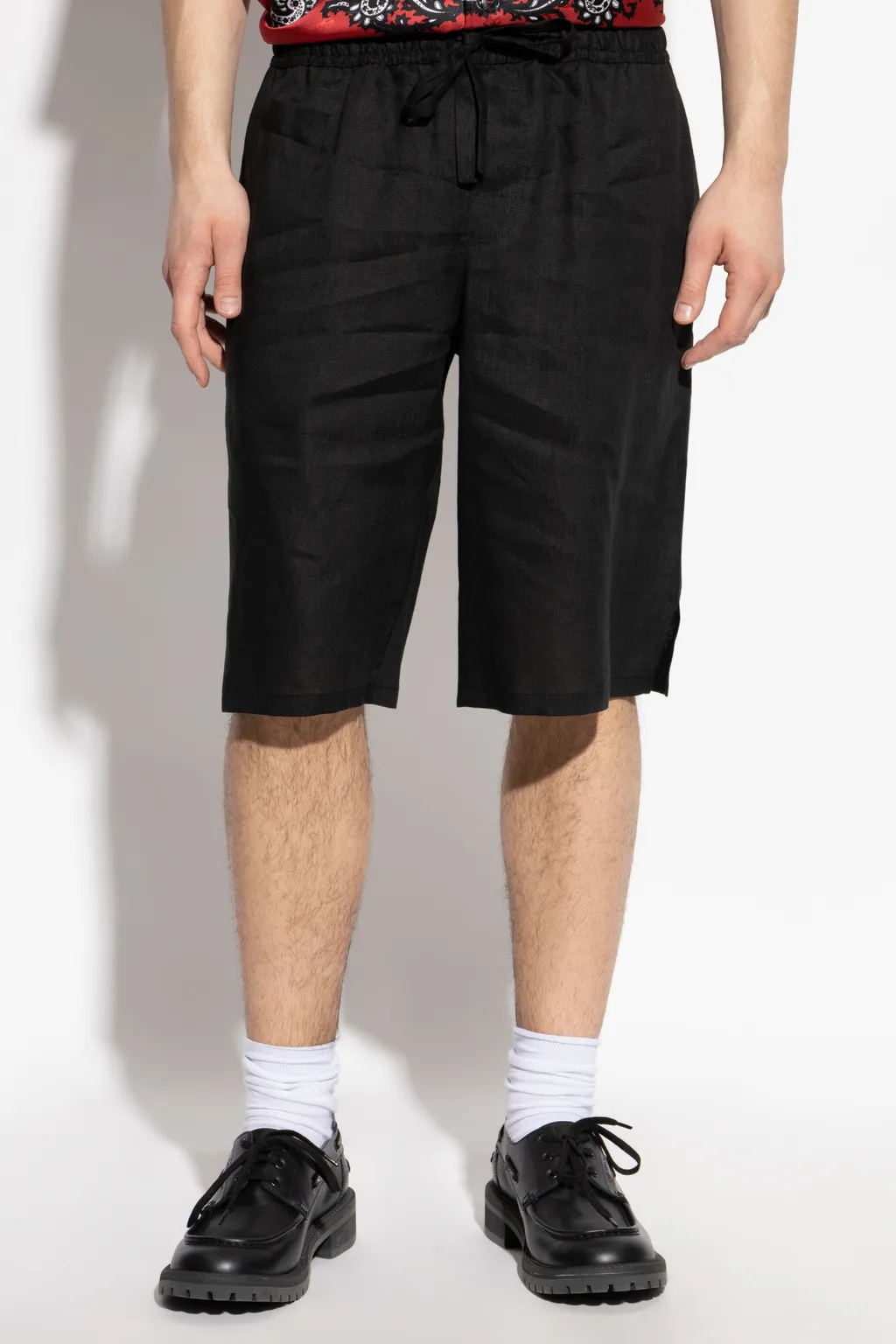 Logo Embroidered Drawstring Shorts